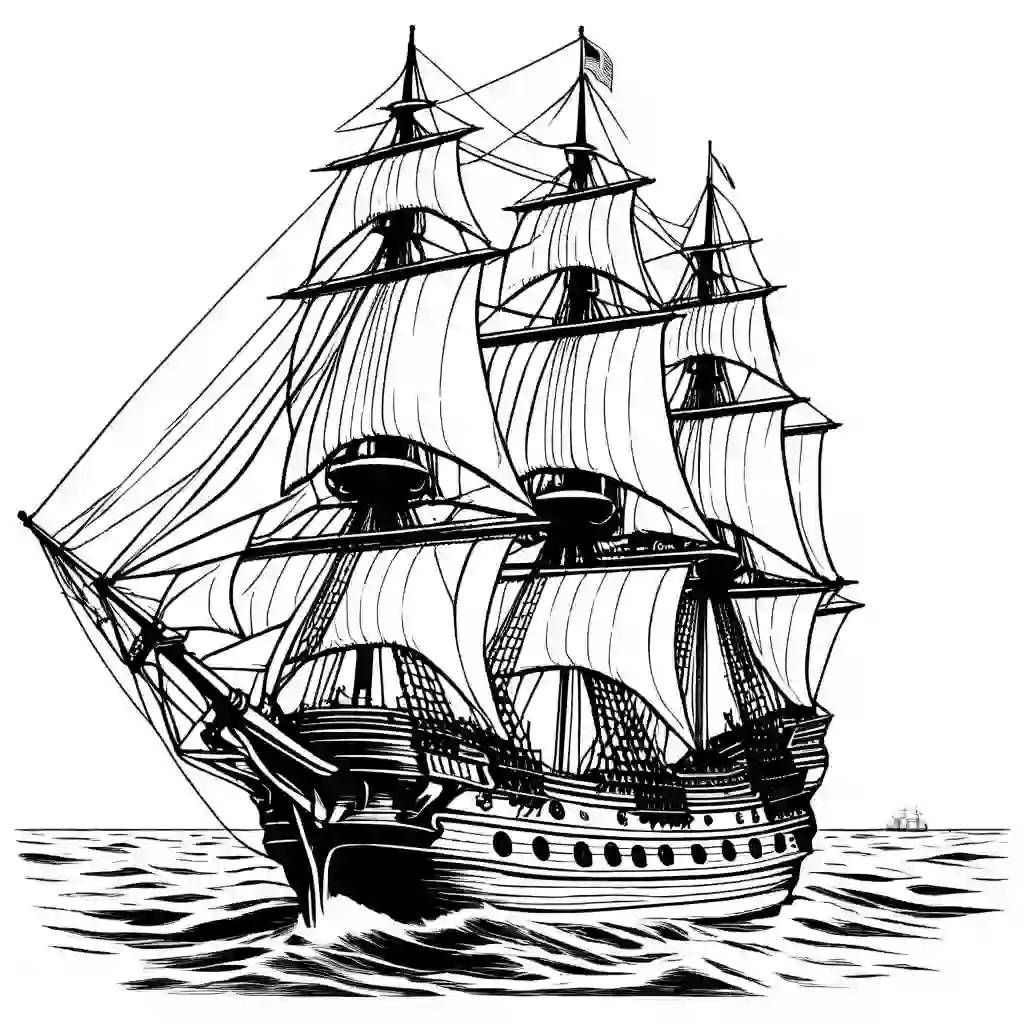 HMS Victory coloring pages